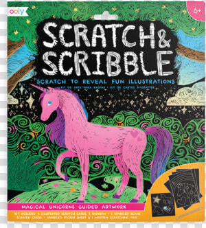 Scratch And Scribble 10 Piece Art Kit  Magical Unicorn   Ooly Scratch And Scribble  HD Png Download