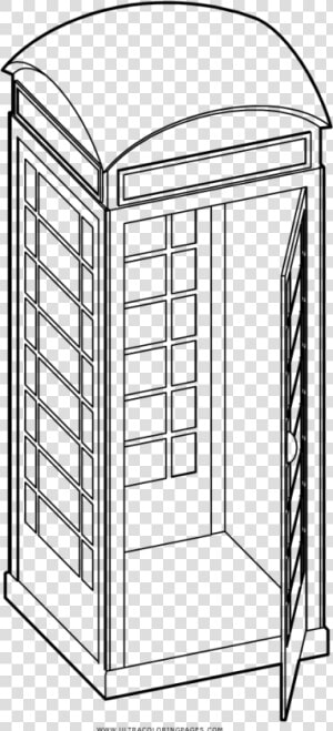 Phone Booth Coloring Page   Desenhos De Londres Para Colorir  HD Png Download