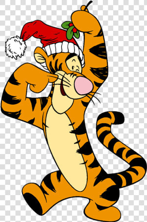 Tigger De Winnie Pooh Navideño Clipart   Png Download   Winnie The Pooh Tigger Christmas  Transparent Png