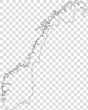 Free Map Of Norway   Norway Map Outline  HD Png Download