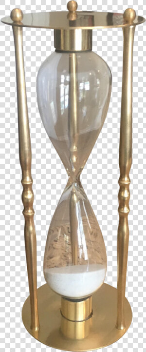 Black Sand Hourglass Vintage Mid Century Brass Hourglass   Brass Hourglass  HD Png Download