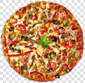 Vegetarian pizza Image   Italian Food With Flag Colors  HD Png Download