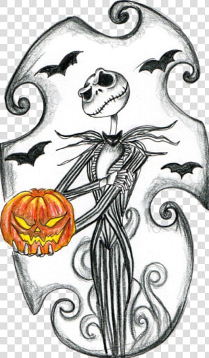 The Nightmare Before Christmas Clipart   Jack Skellington Drawing Pumpkin  HD Png Download