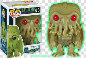 Cthulhu Glow W  Red Eyes Pop Books Vinyl Figure   Funko Pop Entertainment Earth Cthulhu  HD Png Download