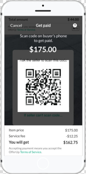 Offer Up Code On Buyers Phone  HD Png Download