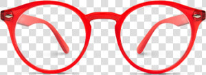 Red Frame Clear Prescription Eyeglasses  Clear Red  HD Png Download