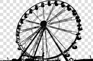 Ferris Wheel  Amusement Park  Silhouette  Amusement  HD Png Download