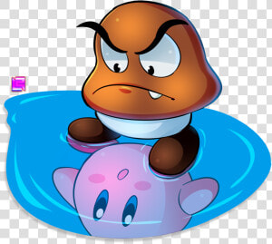 Goomba Kirby Reflect   Kirby Goomba  HD Png Download