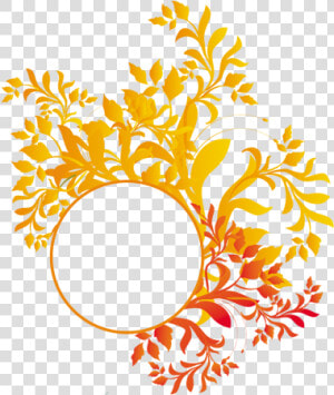 Golden Floral Border Png Image   Floral Design In Png  Transparent Png