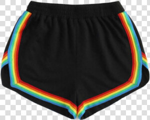  moodboard  aesthetic  shorts  rainbow  black  niche   Black And Rainbow Shorts  HD Png Download