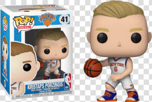 Kristaps Porzingis New York Knicks Pop Vinyl Figure   Kristaps Porzingis Funko  HD Png Download