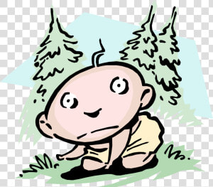 Vector Illustration Of Babe In The Woods Idiom Baby   Babe In The Woods Idiom  HD Png Download