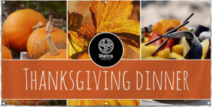 Thanksgiving Dinner Banner Template Preview   Thanksgiving Dinner Banner  HD Png Download