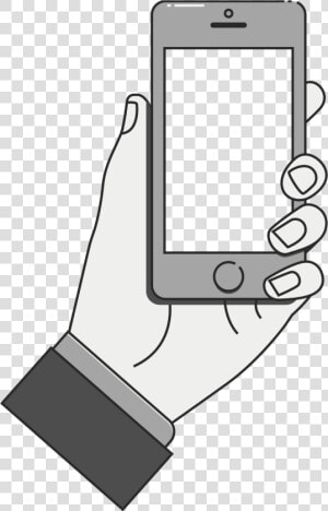 An Illustration Of A Hand Holding A Phone Displaying  HD Png Download