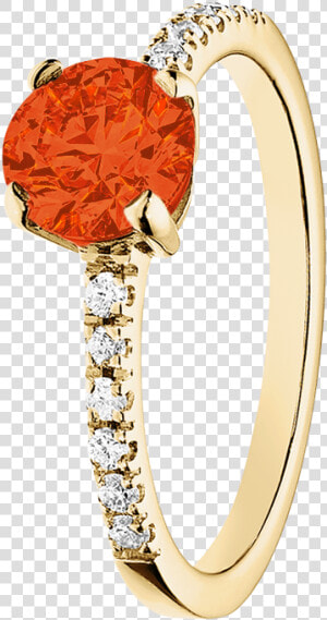 Melbourne Fire Opal Orange In Yellow Gold   Pre engagement Ring  HD Png Download