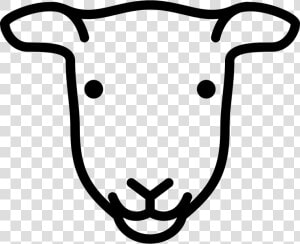 Female Sheep Head   Sheep  HD Png Download