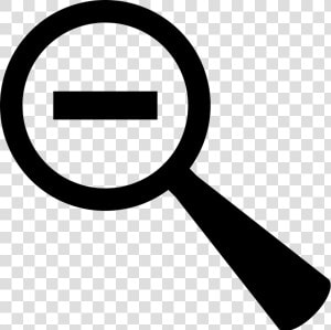 Zoom Out Magnifier Symbol With Minus Sign Inside   Magnifying Glass With Exclamation Mark  HD Png Download