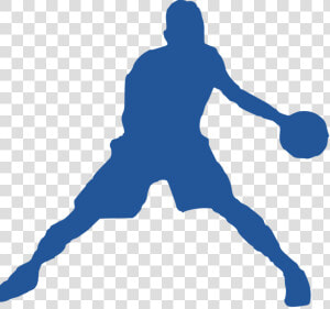 Guard Play Skill Development   Blue Basketball Silhouette  HD Png Download