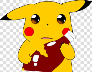 Sad Pikachu Broken Ketchup Clipart   Png Download   Pikachu With Ketchup Png  Transparent Png