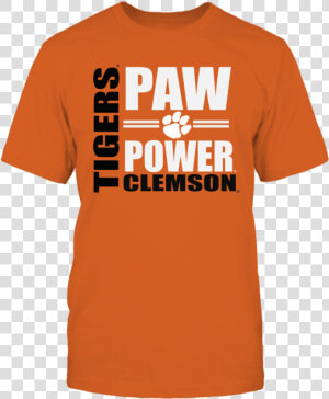 Clemson Tigers Gear Paw Power T Shirt   Uk Soccer Shop  HD Png Download