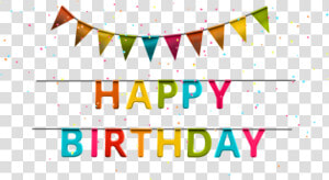 Free Png Download Happy Birthday With Streamer Png   Graphic Design  Transparent Png