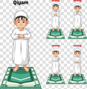 Muslim Prayer Position Guide Step By Step Perform By   Muslim Prayer Position  HD Png Download