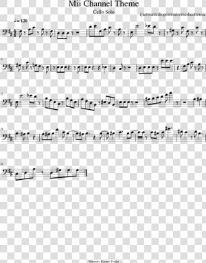 Wii Theme Cello Sheet Music  HD Png Download