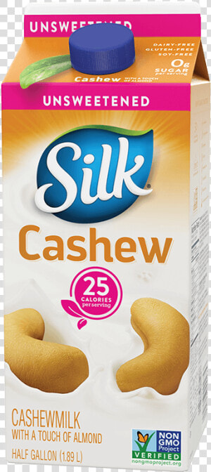 Silk Unsweetened Cashewmilk   Cashew Milk  HD Png Download