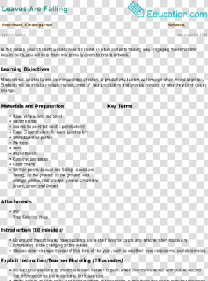 Dry Leaves Falling   Detailed Lesson Plan In Science Types Of Rocks Grade  HD Png Download