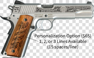 Custom Engraved 1911  HD Png Download