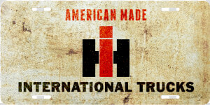 International Harvester American Made Distressed License   Shawnee Scout  HD Png Download