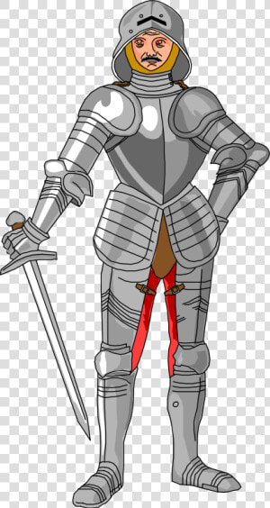 Medieval Clipart Knight Armor   Knight Middle Ages Cartoon  HD Png Download