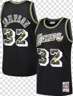 Image Of Magic Johnson Los Angeles Lakers Jersey   Tim Duncan San Antonio Jersey  HD Png Download