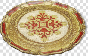 Florentine Wooden Tray Painted With The Hand Of Circular   Circle  HD Png Download