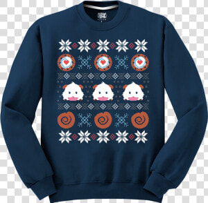 Blue Holiday Poro Sweatshirt   League Of Legends Poro Sweater  HD Png Download