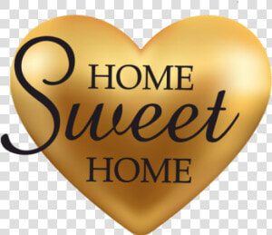  homesweethome  home  heart  gold  words  text  letters   Heart  HD Png Download