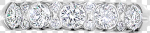 E W Adams 18ct White Gold Diamond Set Half Eternity   Diamond  HD Png Download