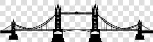 Tower Bridge Clipart   London Tower Bridge Silhouette  HD Png Download