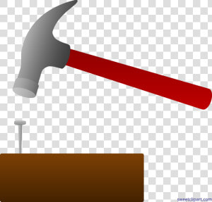 Transparent Png Hammer   Hammering A Nail Clipart  Png Download