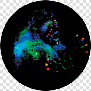 Apollo Design Cs 3444 Tribal Uv Colourscenic Glass   Circle  HD Png Download