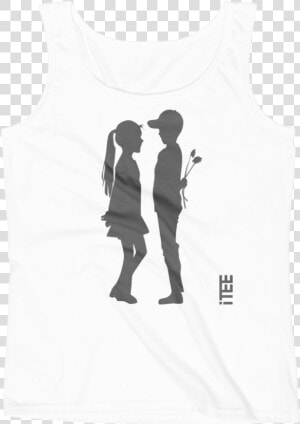 Loving Boy And Girl Ladies Missy Fit Ringspun Tank   Boy Girl Love Clip Art  HD Png Download