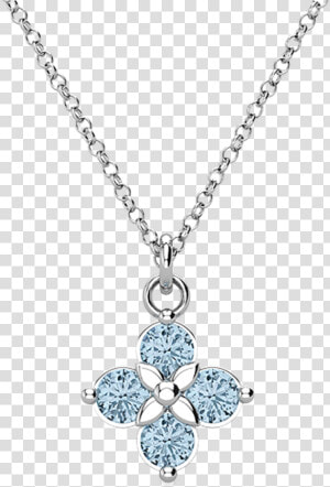 Poppy 14kw Sky Blue Topaz Necklace   Round Diamond Invisible Setting Chain Designs  HD Png Download