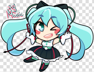 Transparent Hatsune Miku Chibi Png   Hatsune Miku Chibi Art  Png Download