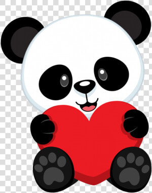 Transparent Panda Cartoon Png   Oso Panda Con Corazon  Png Download