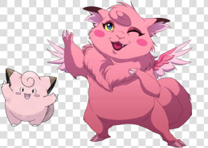 Clefable E Gengar E Clefairy  HD Png Download