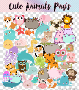 Transparent Cute Animal Png   Cute Cartoon Spring Animals  Png Download