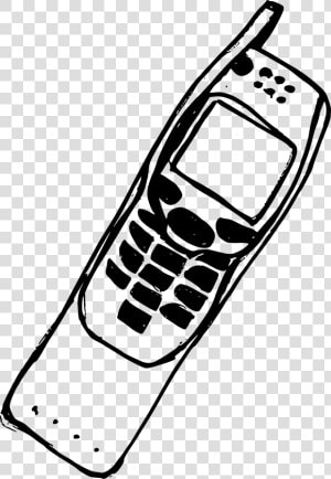 Transparent Cell Phone Clipart Png   Old Cell Phone Drawing  Png Download