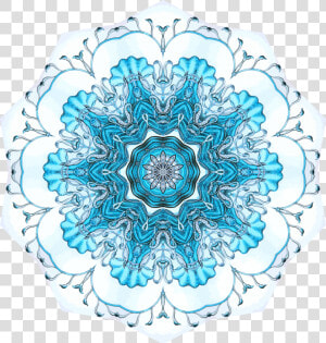 Blue turquoise flower   Circle  HD Png Download