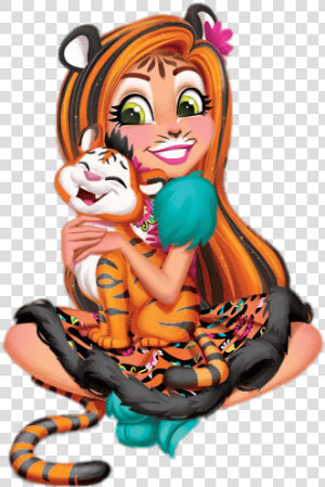 Enchantimals Tanzie Tiger   Enchantimals Tadley Tiger  amp  Kitty Dolls  HD Png Download