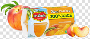 Peaches  Fruit Cup® Snacks   Delmonte Sliced Peaches 100 Calories  HD Png Download